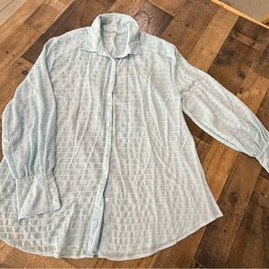 Free People -Light Blue Button-Up Shirt